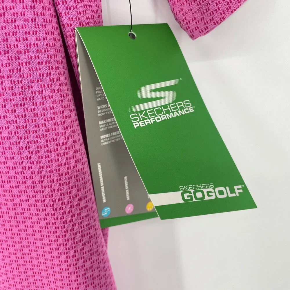 Skechers Go Golf Polo Shirt Men's‎ Small Pink Festival Fuchsia NWT Dick's Open